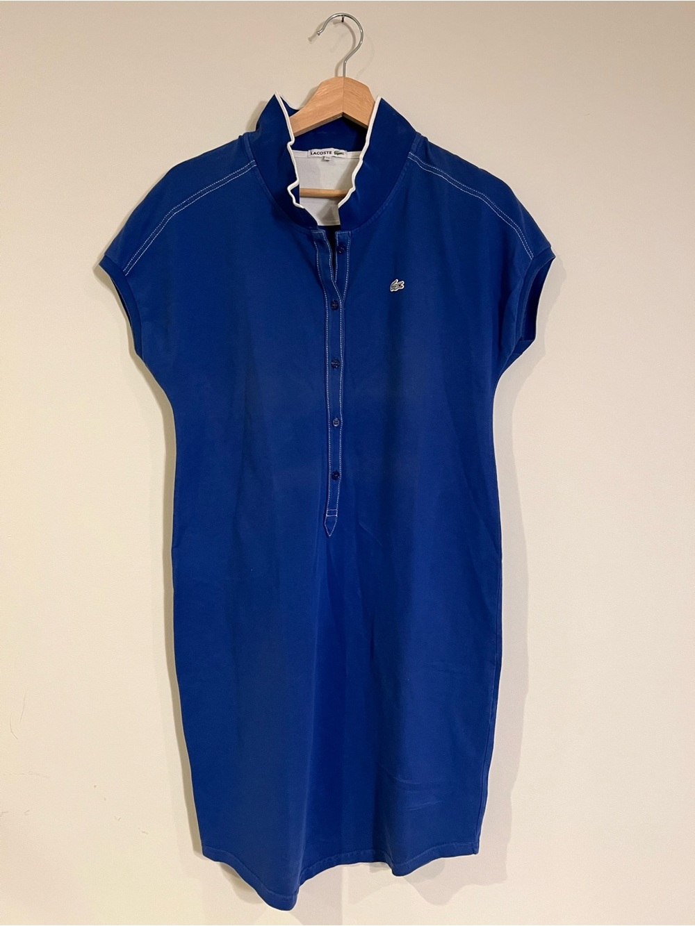 Lacoste Royal Blue Short-Sleeve Polo Dress 38